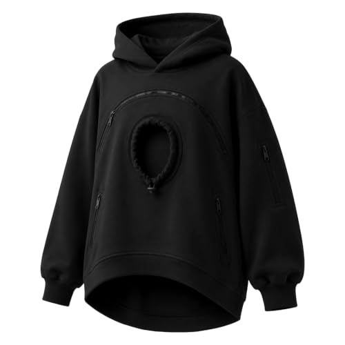SdGgsgv Cat Hoodie Unisex Oversized Fleece Zipper Dog Carrier Hoodie - image 4