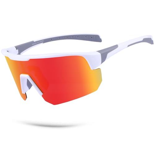 Image of BangLong Polarized Sports Sunglasses for Men Women UV400 Protection | TAC HD Lens, RX Insert Included, Lightweight Wrap-Around Design for Running Cycling Baseball Hiking