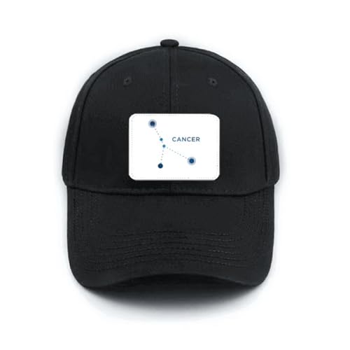 Casquette noire Cancer réglable, le cadeau d'anniversaire astro idéal
