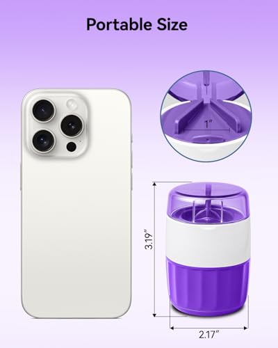 Image of 3-in-1 Pill Crusher & Cutter for Fine Powder, Portable - Purple