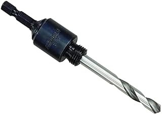 Starrett AY1451 A4 Hole Saws Arbor - 14-30mm Hex Shank Arbor Screw Thread with 6.35mm High-Speed Steel Pilot Drill - Quick Change Mandrel, Black