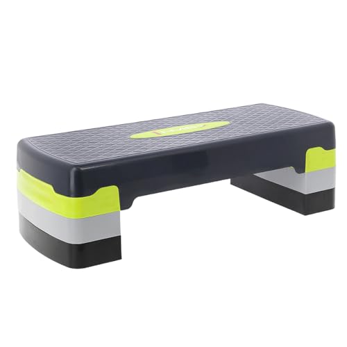 HMS Steppbrett Crossfit Fitness Stepper 3-Stufen Stepper Step-Bench - Grün-grau - AS002 - Länge 67 cm HMS Steppbrett Crossfit Fitness Stepper 3-Stufen Stepper Step-Bench - Grün-grau - AS002 - Länge 67 cm