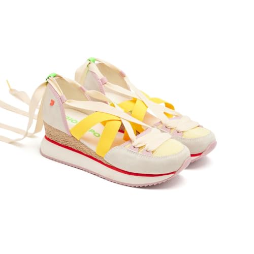 Zapatillas Abiertas Piel CUÑA Rafia HINESBURG