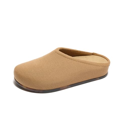 Rothy's The Casual Clog Women's Slip-On Shoes, Classic Wool Mules, Butternut, Made from Recycled Plastic Bottles & Machine Washable, Size 8