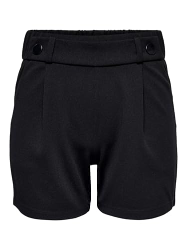 JDY Damen JDYGEGGO JRS NOOS Shorts, Black/Detail:Black Button, M