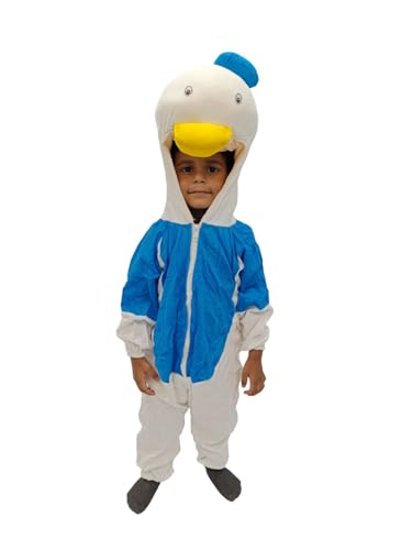 Image of BookMyCostume Comical Sailor Duck Cartoon Kids Fancy Dress Costume | Blue & White 5-6 years