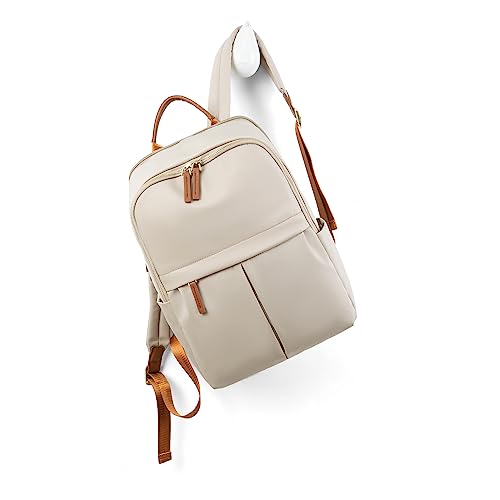 Lightweight Women's Backpack with Multiple Pockets - Ideal for Daily Use (Ivory)4