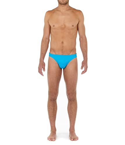 WUKX Herren Slip de bain Micro SEA Life Badehose, Turquoise, L