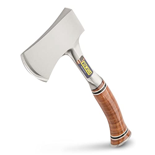 Estwing E14A Sportsman’s Axe Leather Grip – 2.3/4in Edge (1.1/4 lb), Steel, 12″, Hatchet