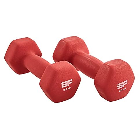 Structure Fitness Neoprene Hand Weights Dumbbell Set Iron Home Gym Fitness Aerobic Exercise Soft Touch Grip Soft on Floors Excellent Fitness Accessories For Toning and Strength Workouts Cover