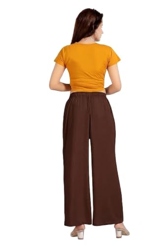Image of BENKILS Women's Cotton Reyon Regular Fit Palazzo Pants - Available Size - M to 6XL