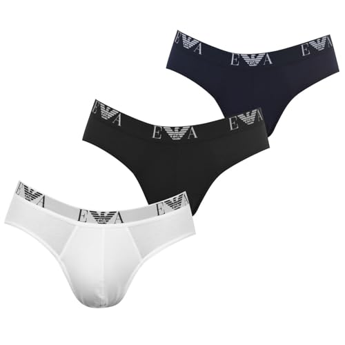 Emporio Armani Underwear Cc715111741, Bikini Homme, Multicolore (Bianco/Nero/Marine - White/Black/Marine 56110), Medium