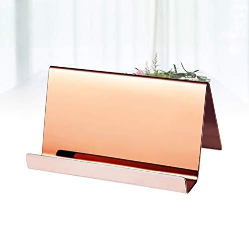 Suporte de cartão de visita TOPBATHY 1 peça de aço inoxidável, suporte de mesa de cartão de visita,