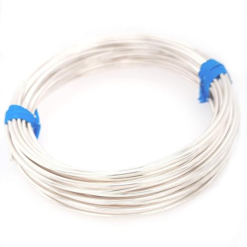 Image of 925 Sterling Silver Wire, 18 Gauge, Round, Half Hard, 3FT by CRAFT WIRE | Sterling Silver Wire for Jewelry Making, Wire Wrapping, Solid 925 Sterling Silver, 1.02mm Wire, High Quality Made in USA