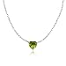 Ice Gems Sterling Silver Small Dainty Heart Genuine, Simulated Gemstone or Cubic Zirconia Choker Necklace