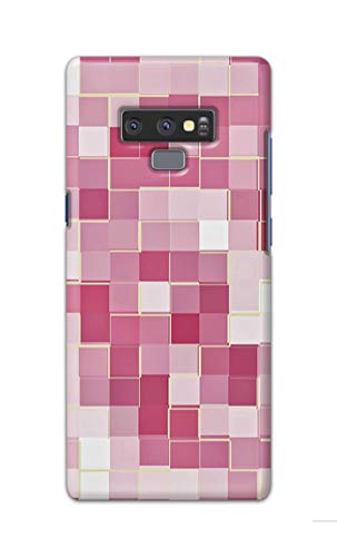 PRINTFIDAA Rouge Colour Checked Sqaures Pattern Printed Designer Hard Case for Samsung Galaxy Note9, Samsung Galaxy Note 9 Back Cover