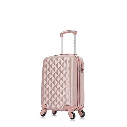 Kit Mala De Viagem Pequena Media 360 com frasqueira 14268 rose