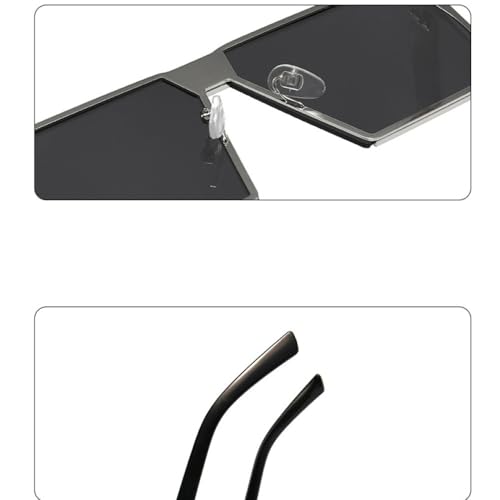 Lunettes de soleil carrées rétro surdimensionnées à mode tendance - 4