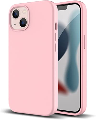 Image of MIDOS Back Cover Compatable with iPhone 13 Liquid Silicone Case Full Protection Shock Proof Back Cover for iPhone 13 (Pink)