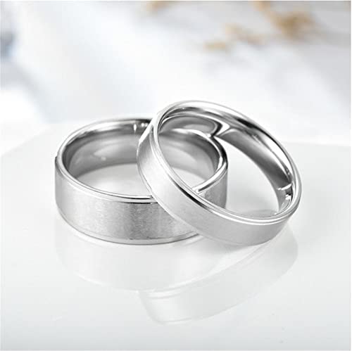 Zkxxj Customized Matching Rings For Couples Personalized His Her Ring Set Promise Couple Ring Engraved Name Engagement Wedding Band For Him And Her Stainless Steel Comfort Fit Ring,2 Packs #TOP3