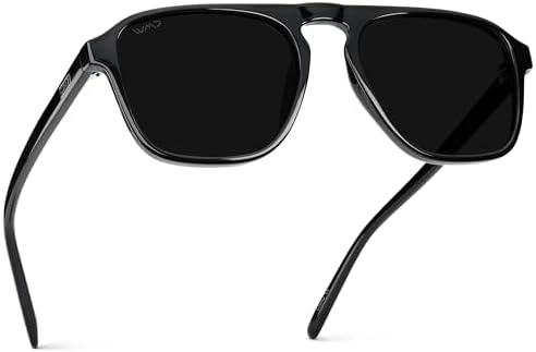 WearMe Pro Polarized Modern Aviator One-Bridge Square Mens Sungla...
