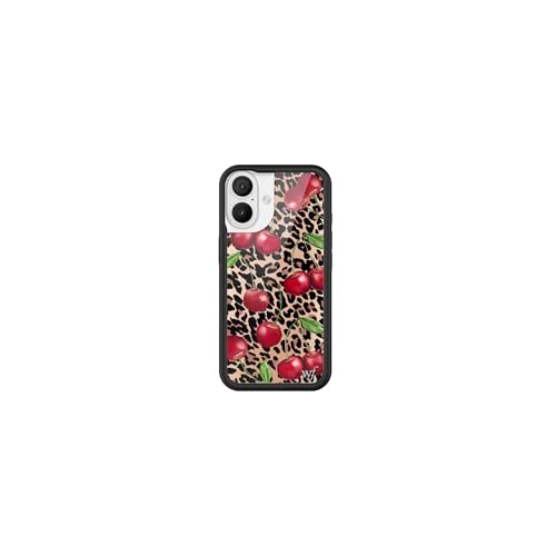 Image of Wildflower Cases - Compatible with iPhone 16 | Protective Black Bumper, 6.5ft Drop Test Certified, Women Owned Small Business | Cheetah Print, Red, Cherries, Trendy | Collab - Ming Lee Simmons