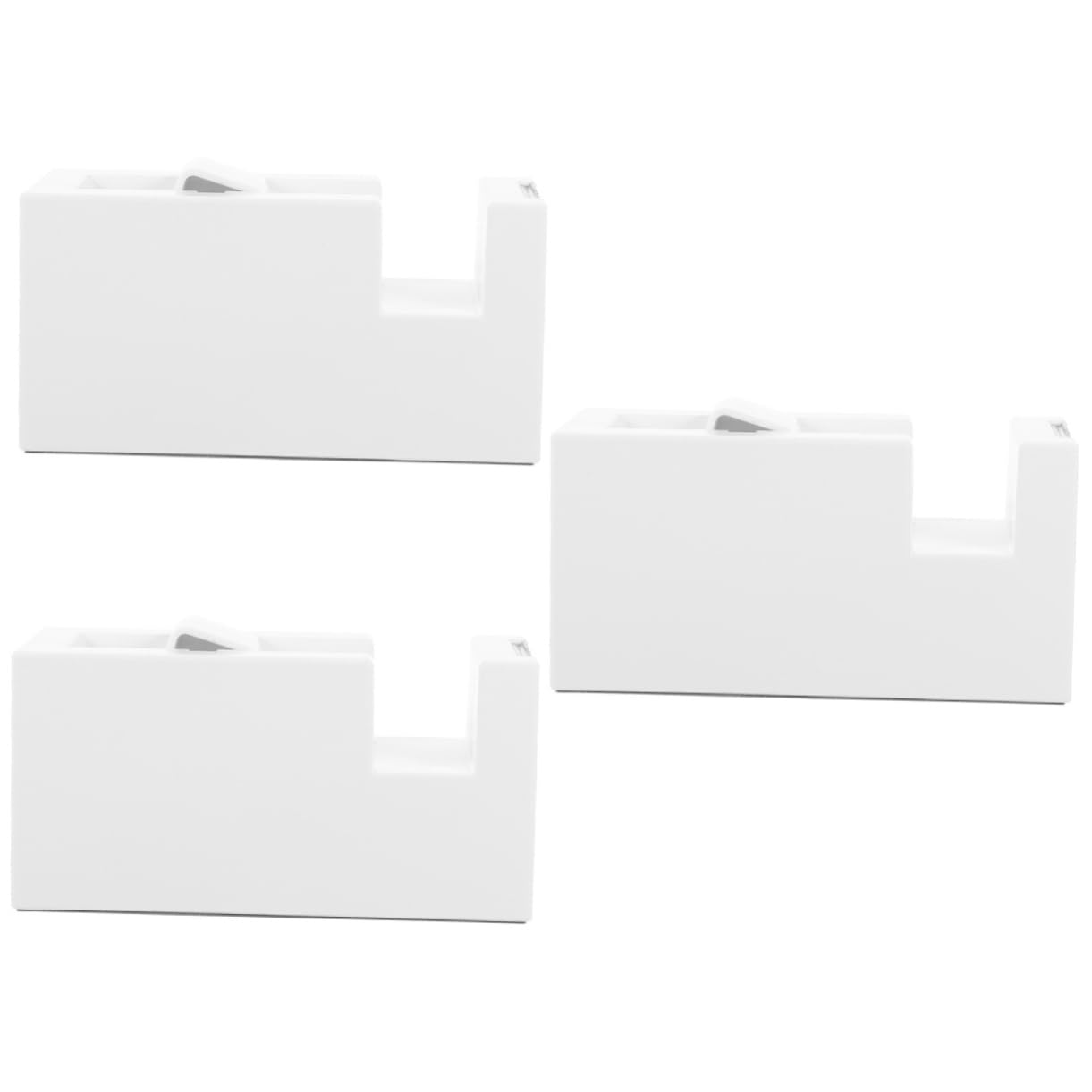 OSALADI 3 Pezzi distributore di nastro Titolare scrivania porta nastro mini Cutter distributore di nastri portatili distributori a nastro distributore a nastro addominali bianca