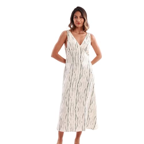 Robe longue en lin d'été au fini premium et coupe sans manches épurée