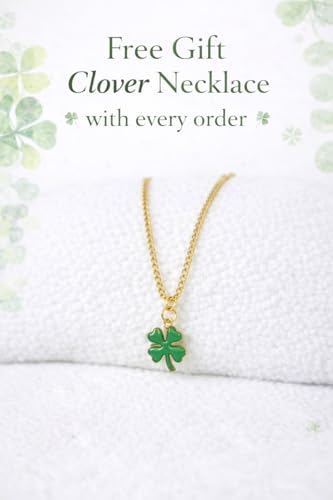 Image of Real Four-Leaf Clover Card (pack of 1) - Laminated Pressed Leaves, Waterproof Preservation, Good Luck charm, perfect gift, Lucky key chain, bag charm, | Free 'clover necklace' gift inside ! |