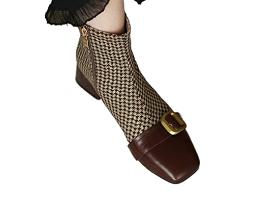 Bottes pour femmes pour le bureau avec zip et lacets