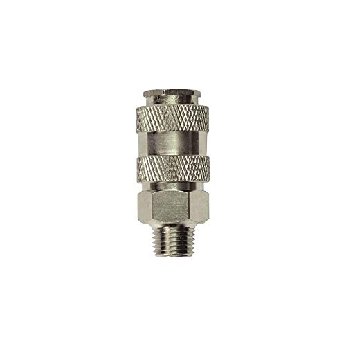 Robinet rapide fileté 1/4" M Mecafer à étanchéité renforcée pour air comprimé