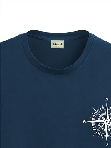 Image of ADRO Unisex 100% Cotton Regular Tshirt | Printed | Graphic Printed | Chest Printed