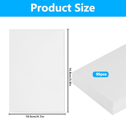 95 Stück Weiße A6 Blanko Postkarten zum Selbstgestalten, 300 g/m² Karteikarten Blanko A6 Papier Karten zum Beschriften, Kartonpapier Bastelkarton zum Bedrucken DIY(148 x 105mm)