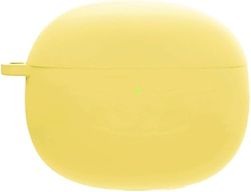 For Redmi Buds4 Pro Silicone Earphone Protective Case with D Carabiner(Yellow)