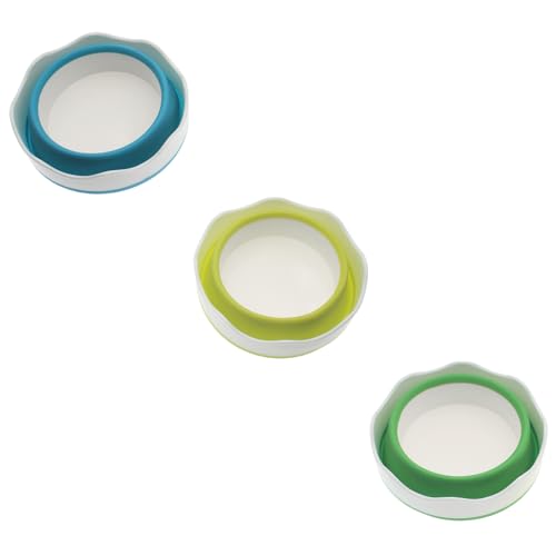 Image of 3 PCS Paint Brush Washer Silicone Mini Paint Organizer Cleaner Collapsible Brush Washing Bucket for Watercolor Oil Painting (Blue, Green, Yellow)