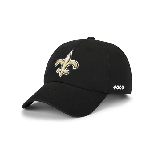 FOCO New Orleans Saints NFL Primary Logo Casual Cap - Black