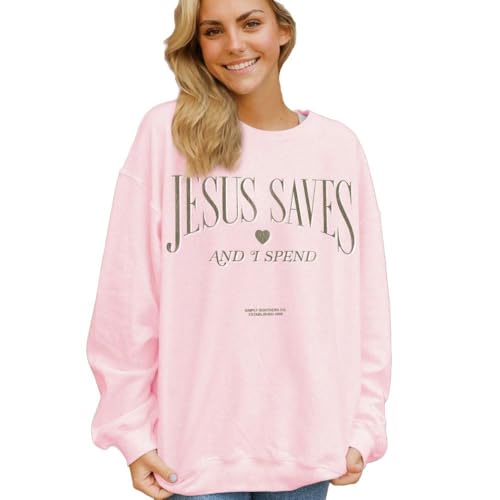 Amazon.com: Simply Southern Jesus Saves Long Sleeve Crew, Size XS