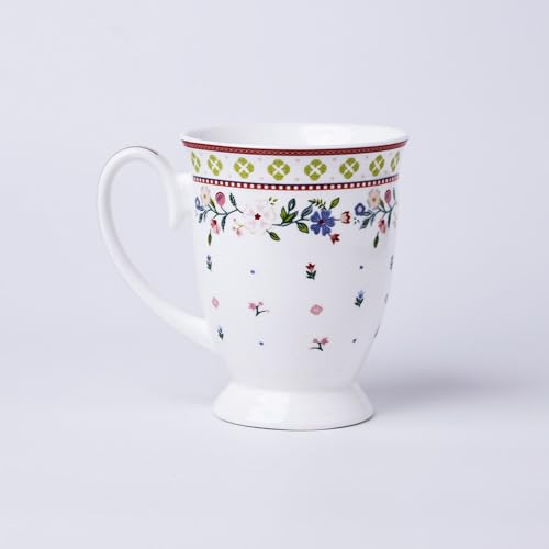 Image of Clay Craft x Magique by The Wishing Chair : Indian Summer - Coffee Mug | 300 ml | Handcrafted Floral Cup | Elegant Lightweight Coffee Mug | Microwave & Dishwasher Safe | Milk Mug