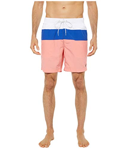 Nautica Color Block Swim Trunk Red 1 2XL
