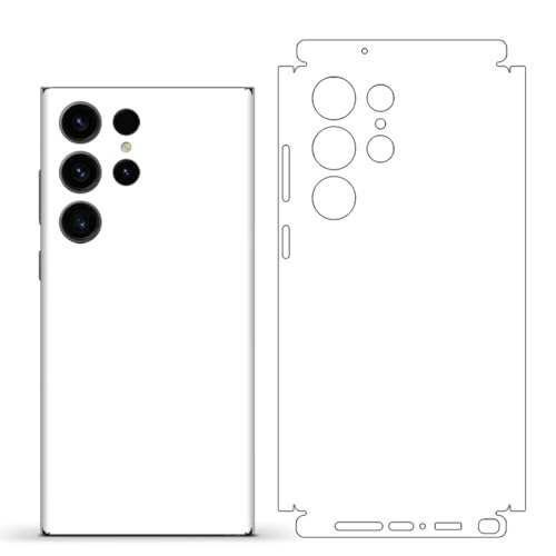 2 Pack for Samsung Galaxy S24 Ultra Phone Sticker Skin Wrap 3m Vinyl Ultra Thin Slim Ultralight Decal Glass Protector Film Protective for Back Side Borders Camera Multiple Color Options