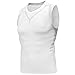 Produktbild AMZSPORT Herren Kompressions-Tanktop Ärmellos Funktionsshirts Baselayer Unterhemd Weiß L