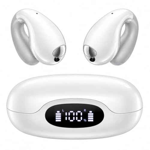 Ultra Open Ear Earbuds, Ergonomic Clip On Headphones for All-Day Comfort