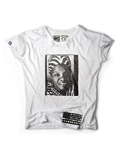 Roots of Fight Officially Licensed BHT - Maya Angelou Photo Women's Tee White M