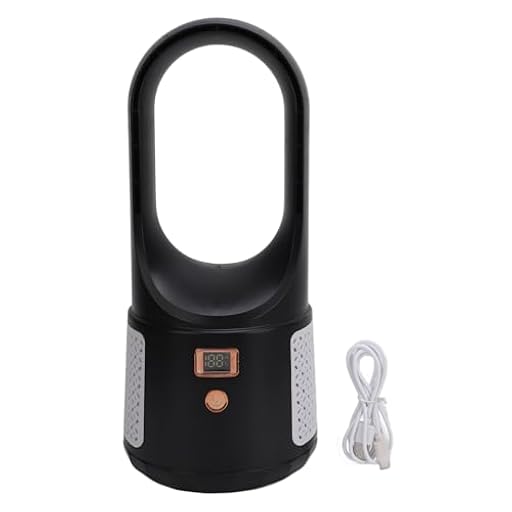 PUNELE Ventilador sin aspas, silencioso y portátil sin aspas, 6 velocidades de viento con pantalla de alimentación para el hogar, dormitorio, oficina (negro) | Ya disponible en tu tienda friki favorita! En mundofriki.es!