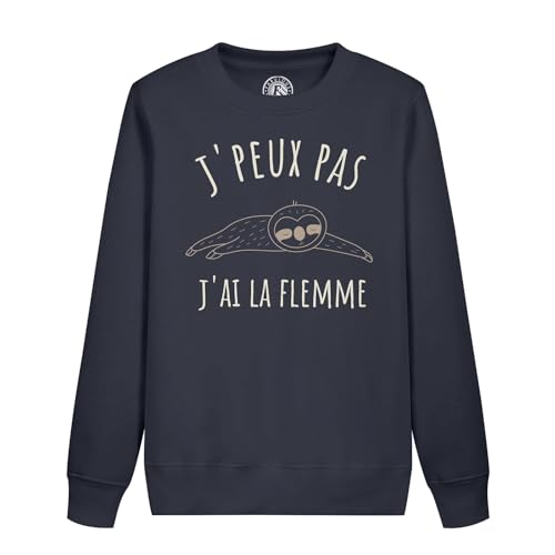 Sweatshirt enfant j'peux pas j'ai la flemme contre les vêtements inconfortables