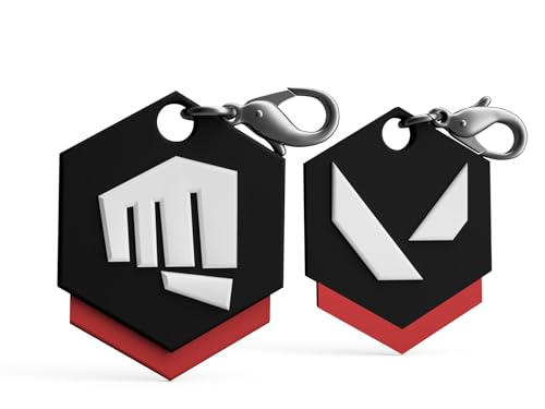 Valorant Riot Gun Buddy Keychain - 3D Printed Charm with Metal Clasp, 1.5' x 1.7' - Gaming...