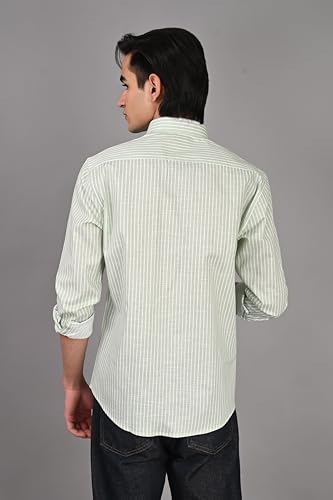 Image of Men Regular Fit Shirt Colour Light Stripes Cotton Shirts for Men
