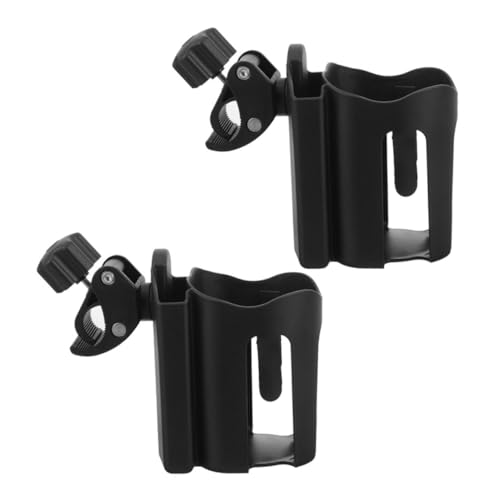 KOMBIUDA 2Pcs Adjustable Drink Holder for Wheelchair Stroller Bike and Cup Holder with Phone Mount for Easy Access