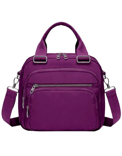 Mochila 2 Em 1 Bolsa Feminina Alça Lateral Espaçosa Estilosa (Roxo)
