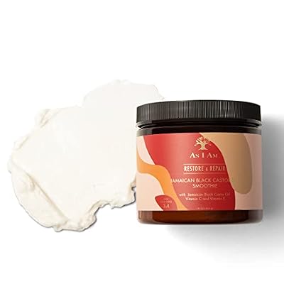 As I Am Jamaican Black Castor Oil Smoothie 16 oz - with Ceramide, Vitamin C & E - Enhanced Curl Definition - Lightweight - Strong Hold - Flake Free - Reduces Breakage & Tangles